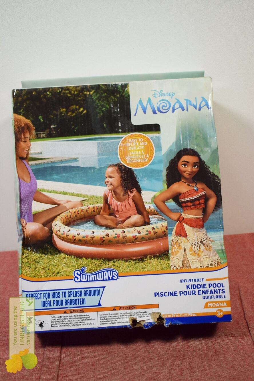 Swimways Disney Moana 3 Ring Kiddie Pool